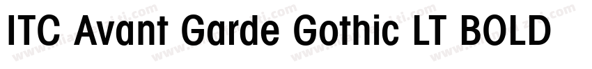 ITC Avant Garde Gothic LT BOLD字体转换